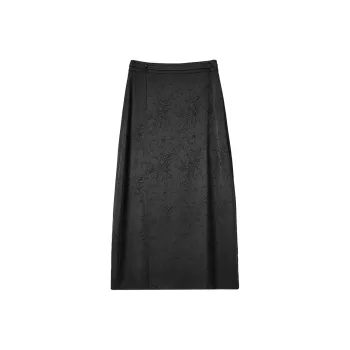 SENTUBILA Casual Long Skirts Women's Elegant Black