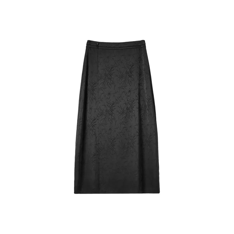 SENTUBILA Casual Long Skirts Women's Elegant Black-0