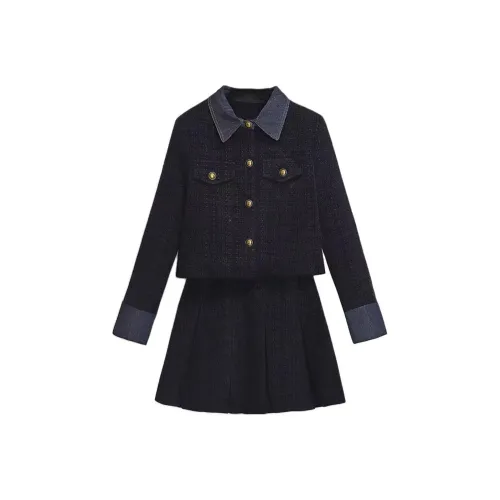 KEAB Skirt Set Women's Navy Blue