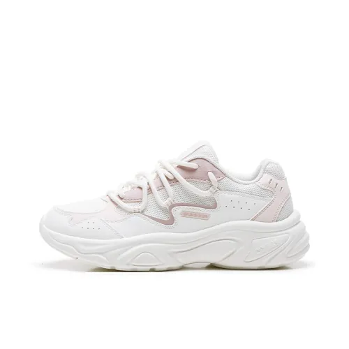 QIAODAN Dry Anti Slip Wear Resistant Low Top Casual Shoes Women's White Pink