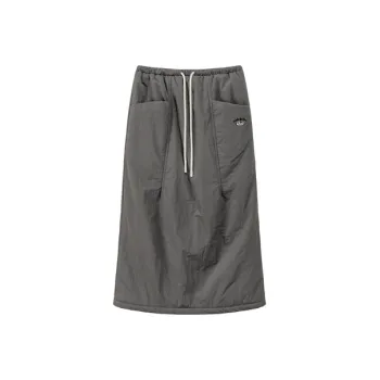 CHUU Casual Long Skirts Women's Carbon Gray