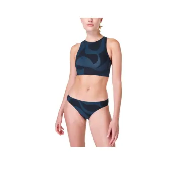 Sweaty Betty Oceanic Xtra Life Two-Piece Swimsuits Women's Blue And Black Marble Print