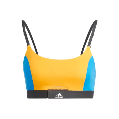 Adidas AEROIMPACT TRAINING BRA Sports Underwear Women's Orange/Yellow Bright Blue Carbon Black