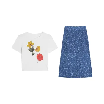 FLIM Two Piece Skirt Sets Women's