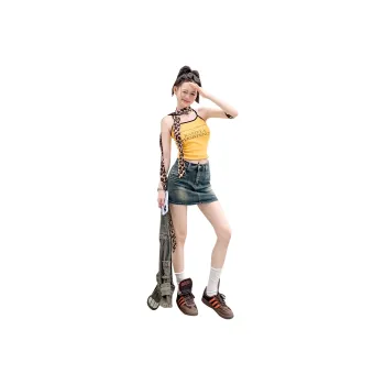 ZAZN Denim Short Skirts Women's Vintage Blue