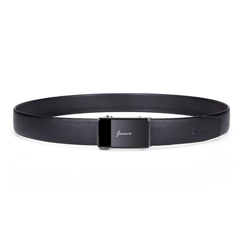 Jeccieziio Cow Leather Belts Men's Gunmetal Width 3.8cm, Writing A Greeting Card, Printing Photos-6