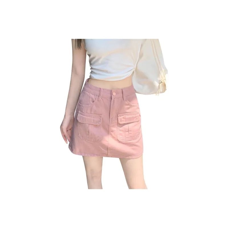 Kazakhstan Denim Short Skirts Women's-4