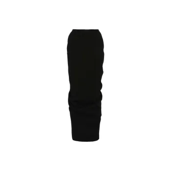RICK OWENS Wool Pillar Long Skirt Black
