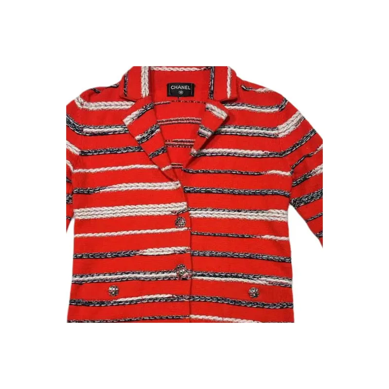 CHANEL 20S Roof Collection Cashmere Sweater Women's Red-2