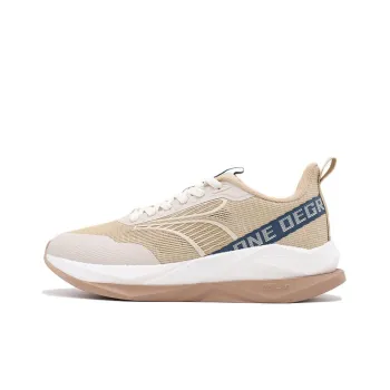 361° Abrasion Resistant Slip Resistant Low Top Casual Racing Running Shoes Men's Beige Blue White