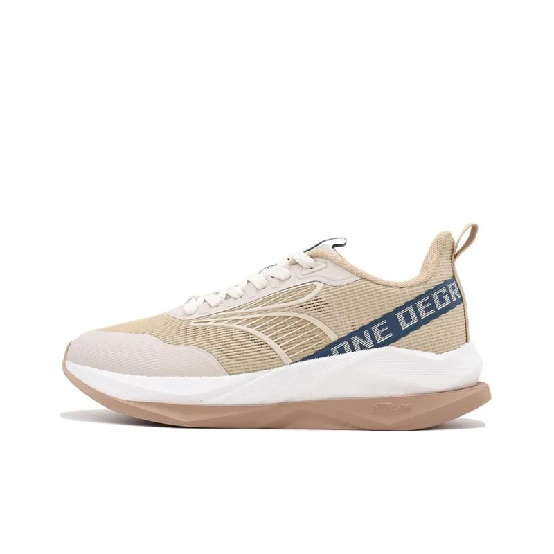 361° Abrasion Resistant Slip Resistant Low Top Casual Racing Running Shoes Men's Beige Blue White-0