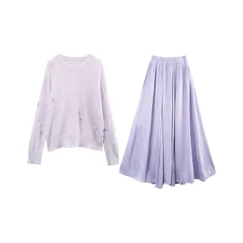 A Paradise For Awakening Skirt Set Women's Purple