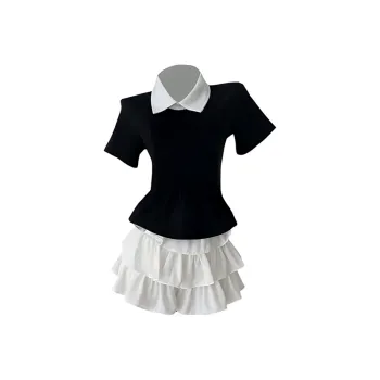 Manekniv Skirt Set Women's Black/White