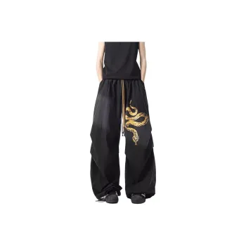 NEAR HERE Casual Pants Unisex Black