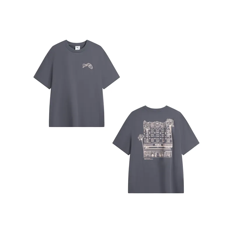 PUMA T Shirts Men Gray-3