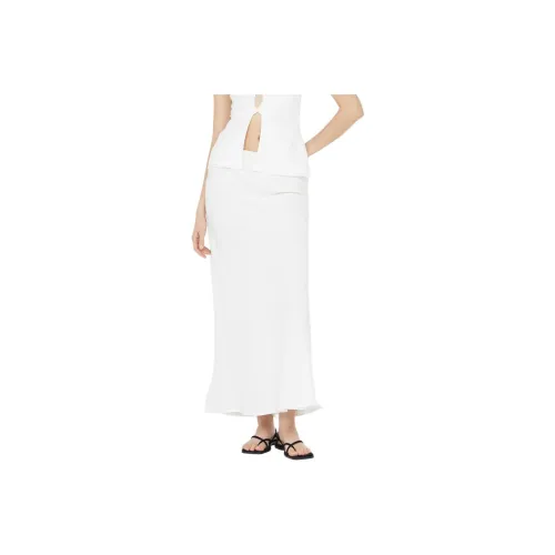 BEC+BRIDGE EVERLY MAXI SKIRT Casual Long Skirt Women's White/White