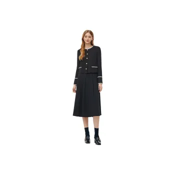 GOELIA Two Piece Skirt Sets Women's Black