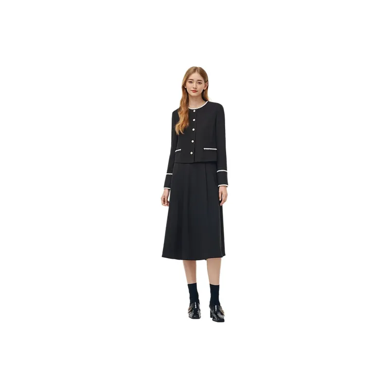 GOELIA Two Piece Skirt Sets Women's Black-0
