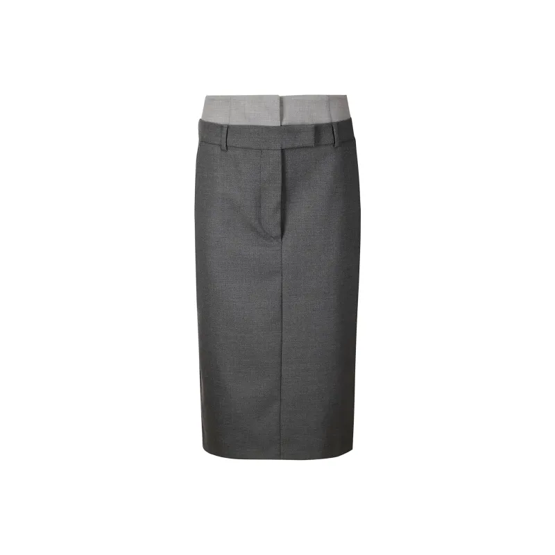 SportMax Button Detailed Back Slit Pencil Skirt-0