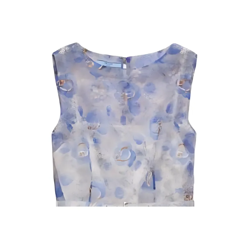 PRADA Floral print Chiffon Minidress-3
