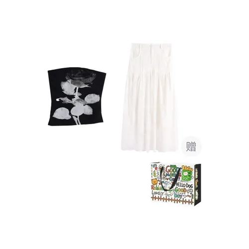ZVJH Two Piece Skirt Sets Women's