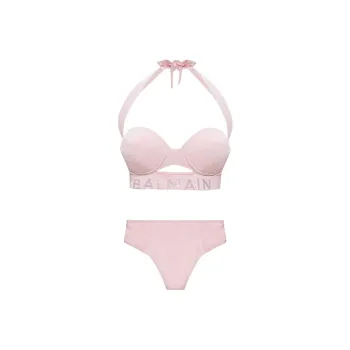 BALMAIN Logo Embellished Two Piece Swimsuit