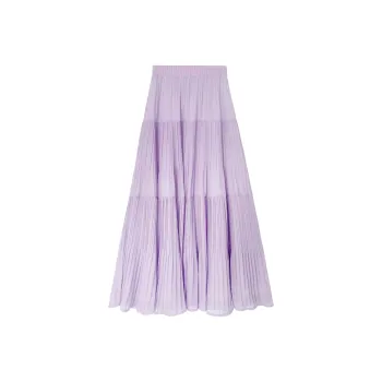 FOASIS Casual Long Skirt Women's Light Purple
