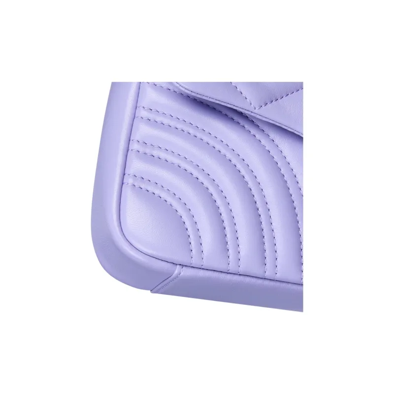 GUCCI GG Marmont Sheepskin Shoulder Bag Trumpets Women's Light Purple-5