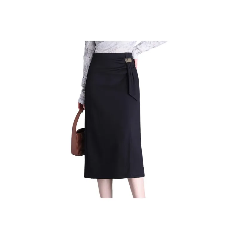 La Chapelle Casual Long Skirt Women's Black-0