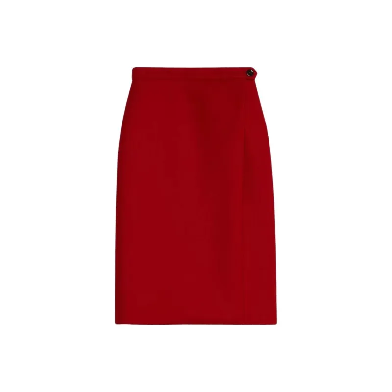 GUCCI FW23 Casual Long Skirt Women's Red-0