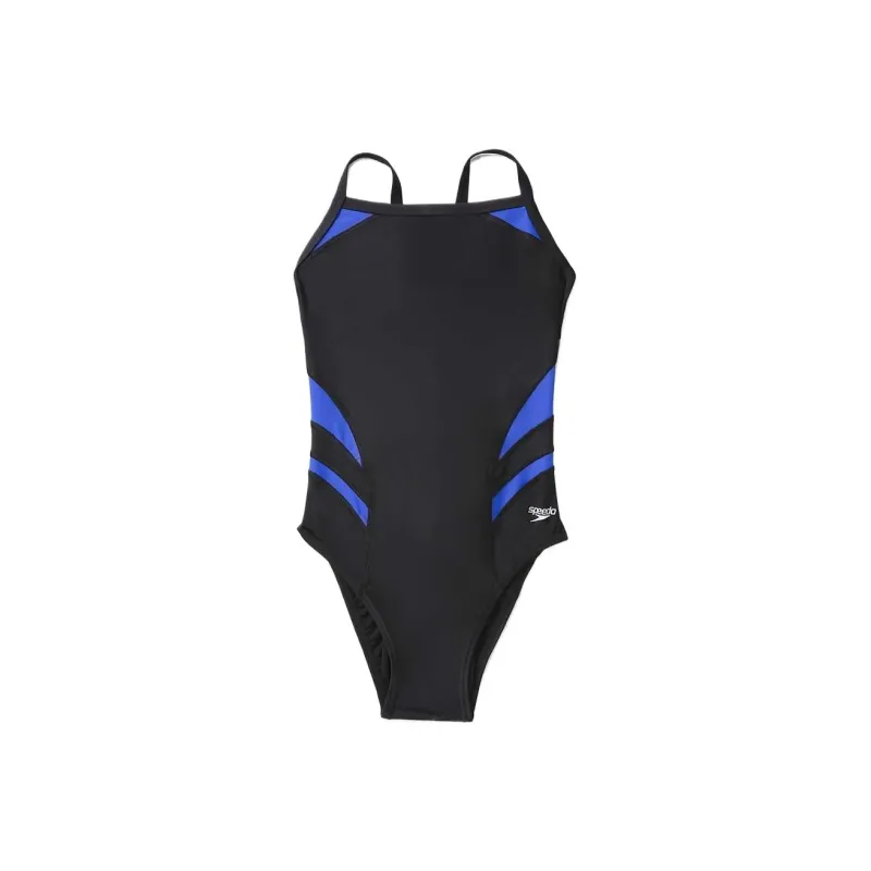 Speedo Women's Tone Setter Splice Flyback One Piece Black One piece Swimsuit Women's-2