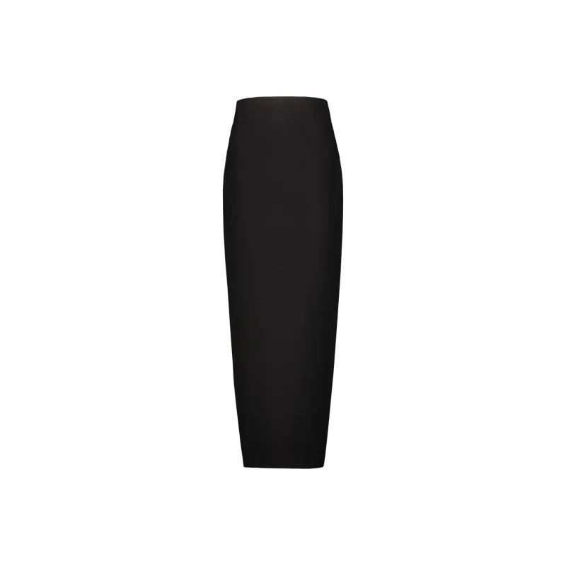RICK OWENS Pillar High Waist Coated Maxi Skirt-0