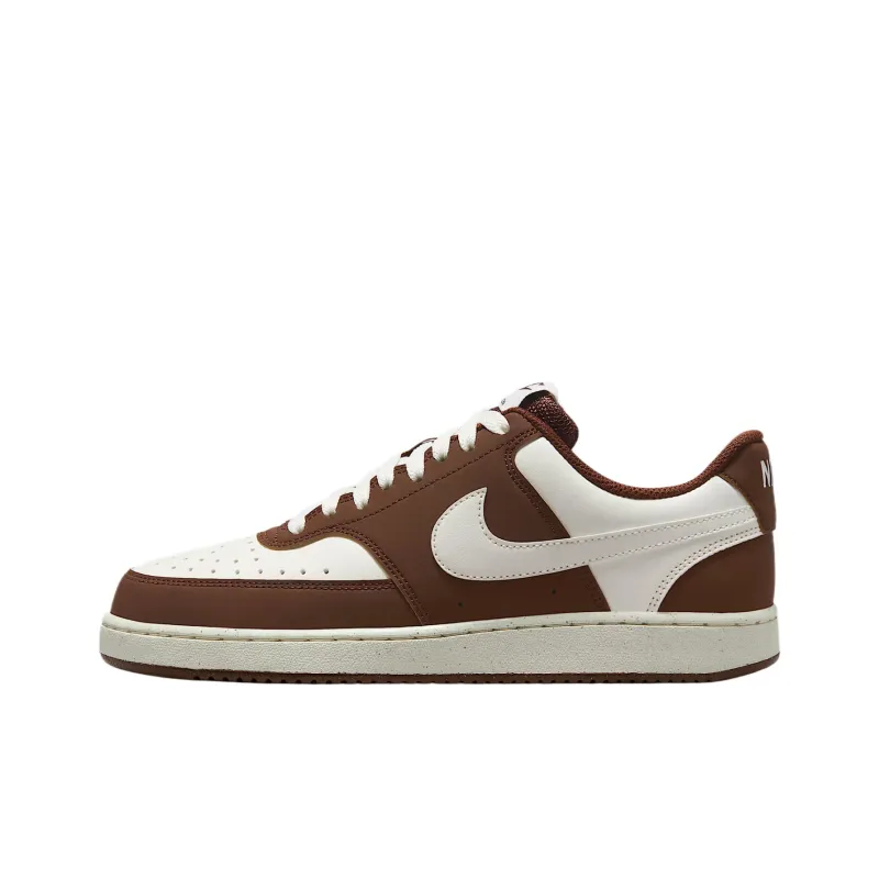 Nike Court Vision Low Top Training Shoes Women's White Brown-0
