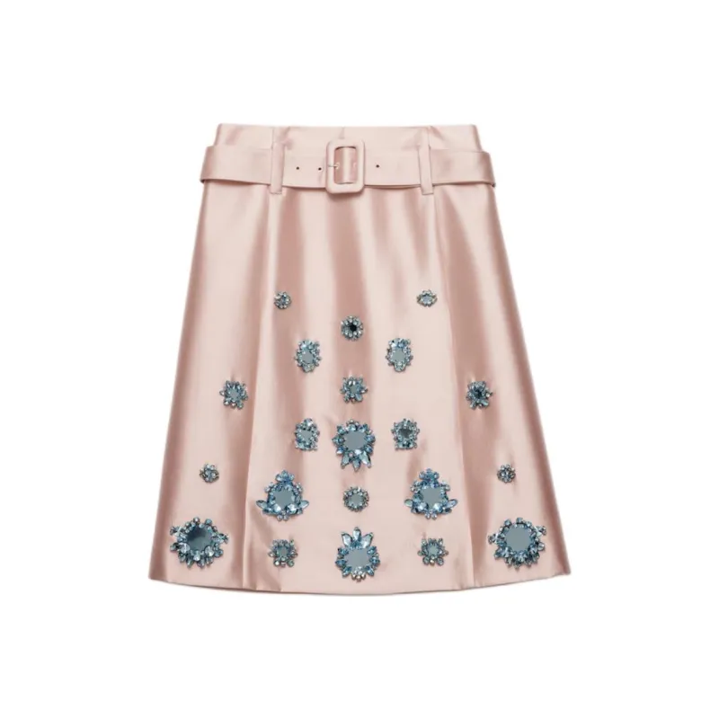 PRADA Casual Long Skirt Women's Pink-0