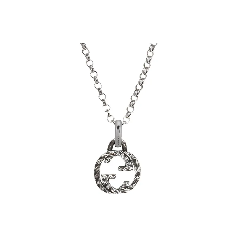 GUCCI 925 Sterling Silver Necklaces Unisex-2