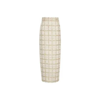 BESIONIA FW24 Casual Long Skirts Women's Gold