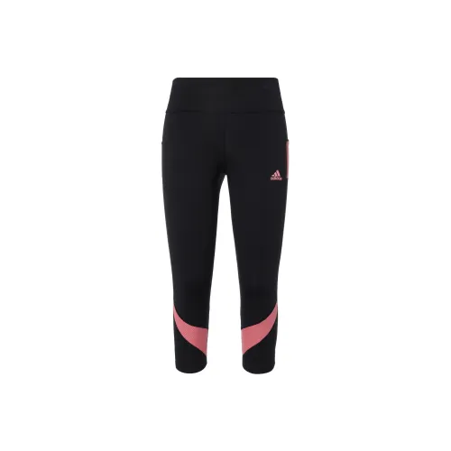 Adidas OWN THE RUN 3/4 TIGHTS Athletic Trousers Women's Black/Rose Red