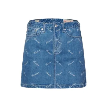 EVISU Denim Short Skirts Women's Denim Blue