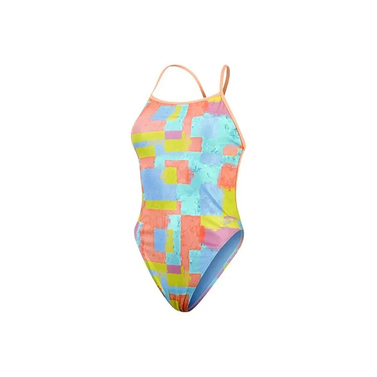 Speedo One piece Swimsuit Women's Colored Patches-0
