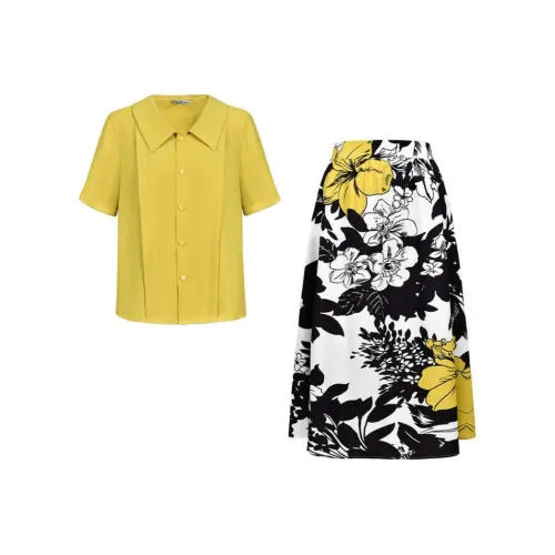 DIFFIE RIEGER Skirt Set Women's Daisy Yellow