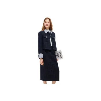 Love To Serve Skirt Set Women's Navy Blue