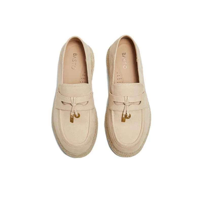 BASTO Loafers Women's Apricot, Beige-6