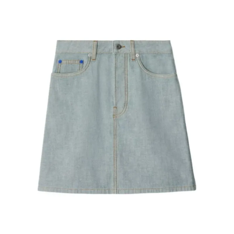 Burberry EKD jacquard Denim Skirt-0