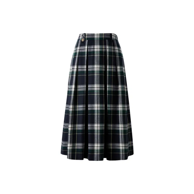E.land Casual Long Skirt Women's Hunter Green-0