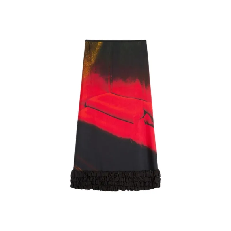 JIL SANDER Printed Midi Skirt-0
