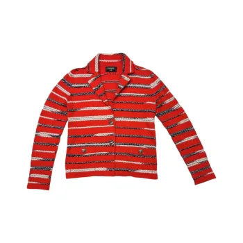 CHANEL 20S Roof Collection Cashmere Sweater Women's Red