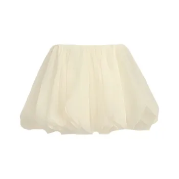 ZAVK Casual Short Skirts Women's Ecru