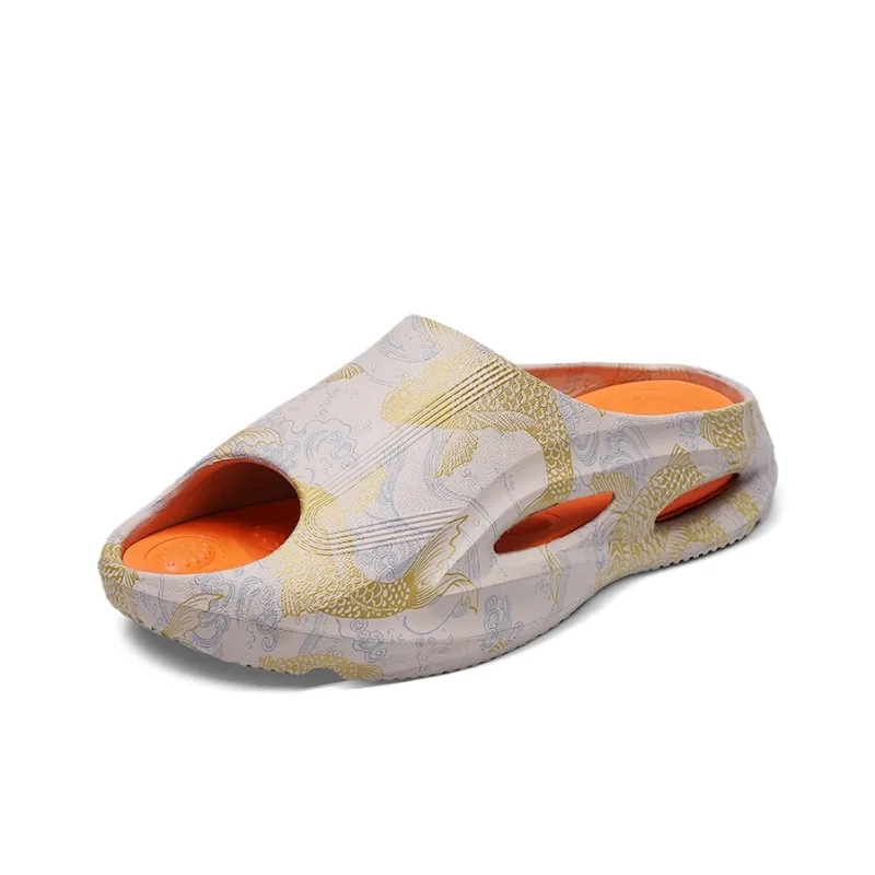 Colorful Creations EVA Quiet Slip Resistant Odor Resistant Abrasion Resistant Slide Slippers Men's Box-14