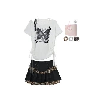 SNBL Skirt Set Women's White+Black
