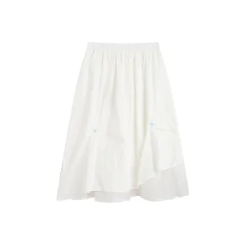 ZIHAN Casual Long Skirt Women's Sunshine White